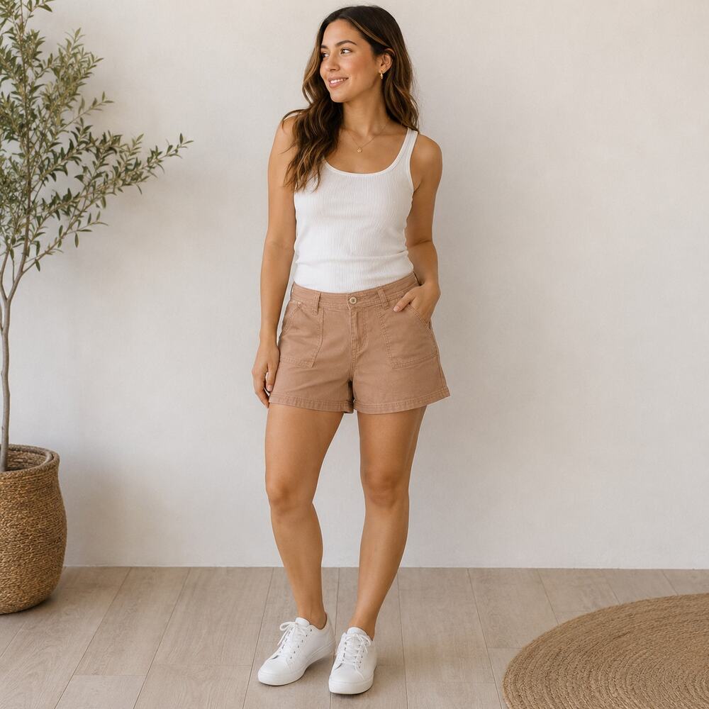 prAna Utility Shorts Brown Women Size 8 Outdoor Hiking Casual Gorpcore